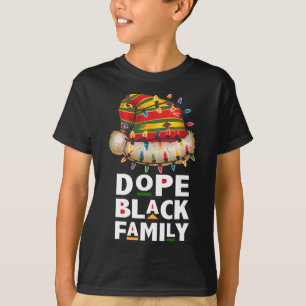 African Black Family Afro Team Santa Matching Chri T-Shirt