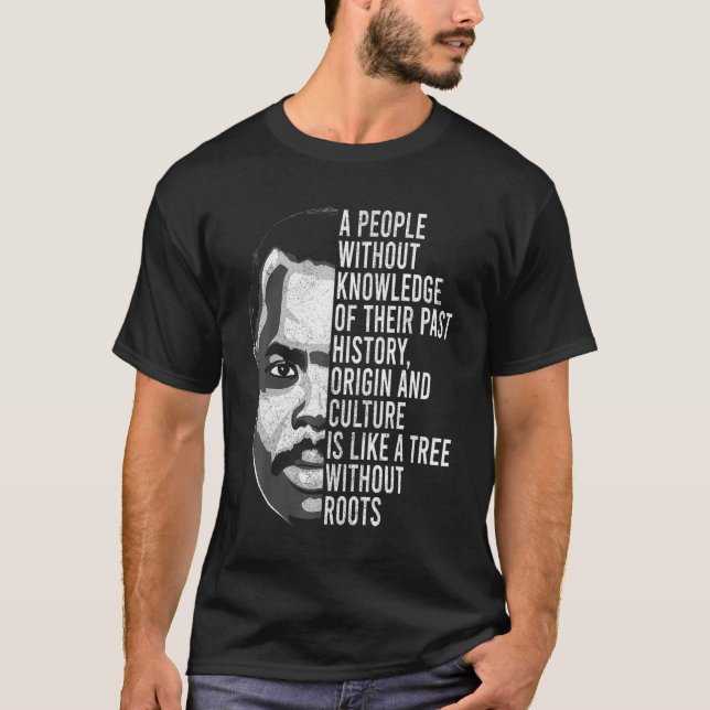 African Black History Men Women Apparel Marcus Gar T-Shirt (Front)