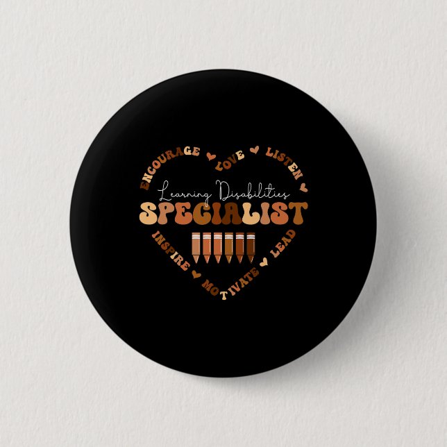 African Black History Month Learning Disabilities  Button (Front)