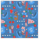 african black rosie the riveter rockabilly whimsy fabric