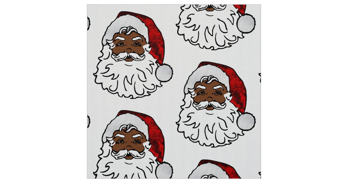 Modern Black Santa African American Christmas Bath Towel Set, Zazzle