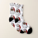 African Black Santa Christmas Socks at Zazzle