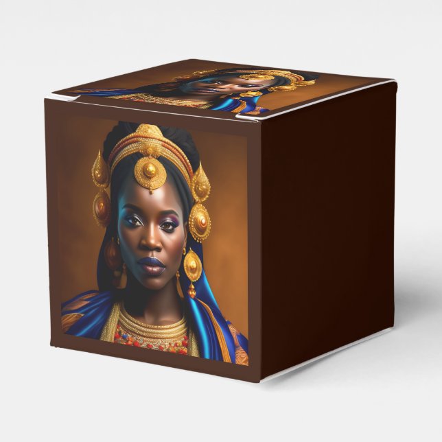 African Black Woman Favor Boxes (Front Side)