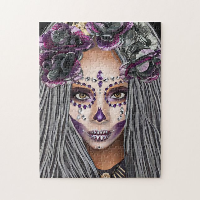 African Black Woman Voodoo Priestsess Fantasy art Jigsaw Puzzle (Vertical)