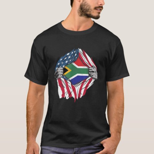 African Blood Inside Me Shirt South Africa Flag