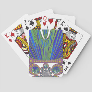 African Blue Purple Decorative Art Design Print Poker Cards