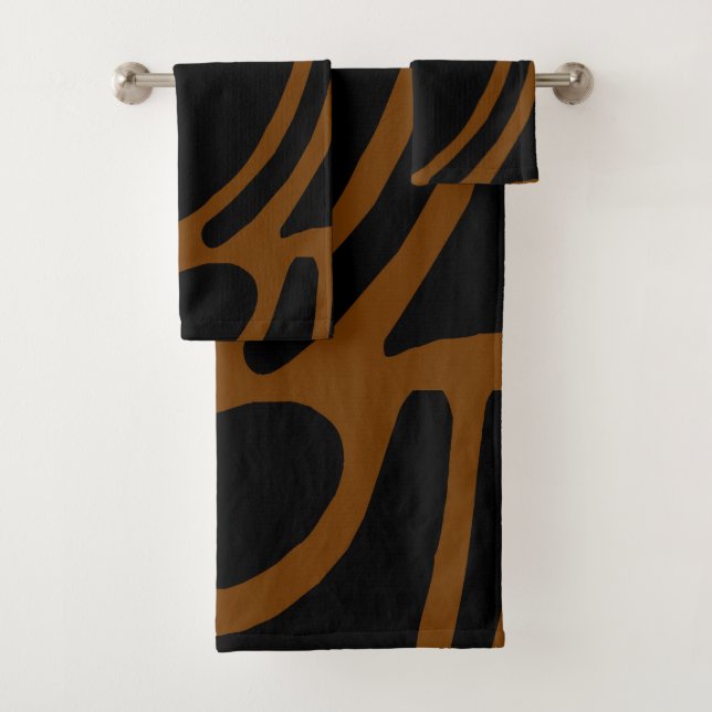 African Bogolan Style Mud Cloth Inspired Towel Set (Insitu)