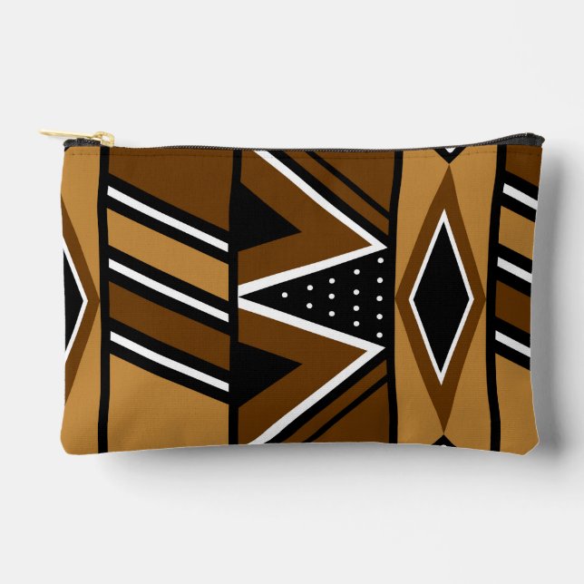 African Bogolan Tribal Design Pouch (Front)
