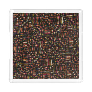 African Boho: Tribal Seamless Art. Acrylic Tray