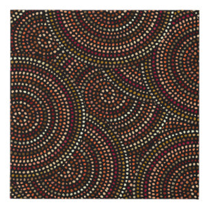 African Boho: Tribal Seamless Art. Faux Canvas Print