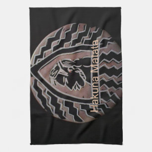 African bongo Coffee Brown Kitchen Towel