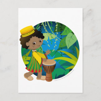 African boy postcard