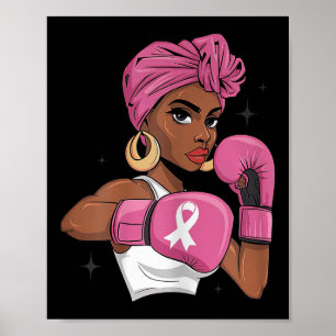African Breast Cancer Awareness Survivor Queen T-s Poster