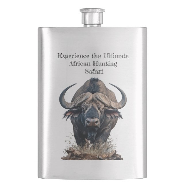 African buffalo flask (Front)
