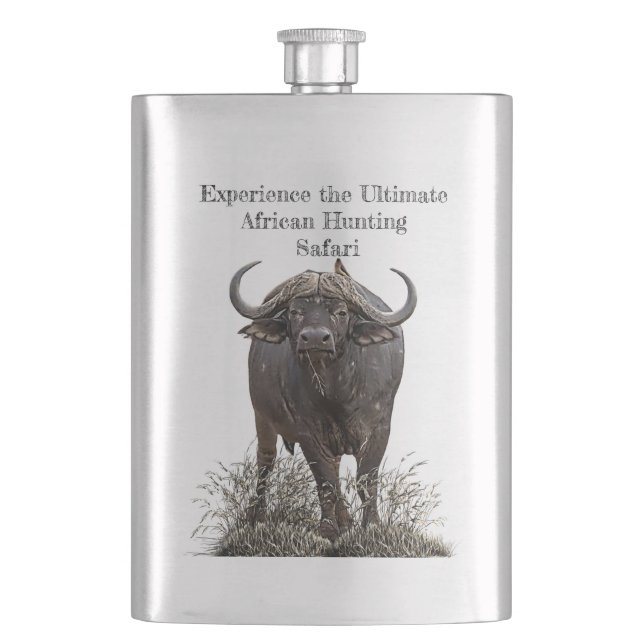 African buffalo flask (Front)