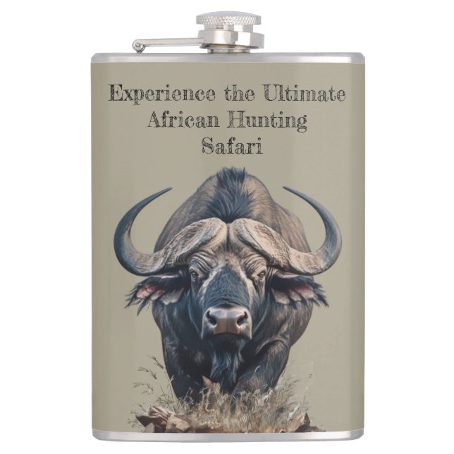 African buffalo flask (Front)