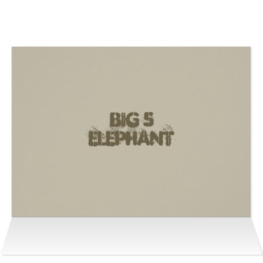 African Bull Elephant card (customise) (Inside Horizontal (Top))