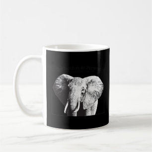African Bush Elephant Drawing Coffee Mug