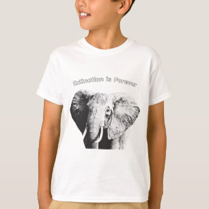 African Bush Elephant Drawing T-Shirt