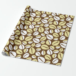 African Caribbean Cowrie Shells Patterned Wrapping Paper