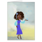 African cartoon girl Card (Front)