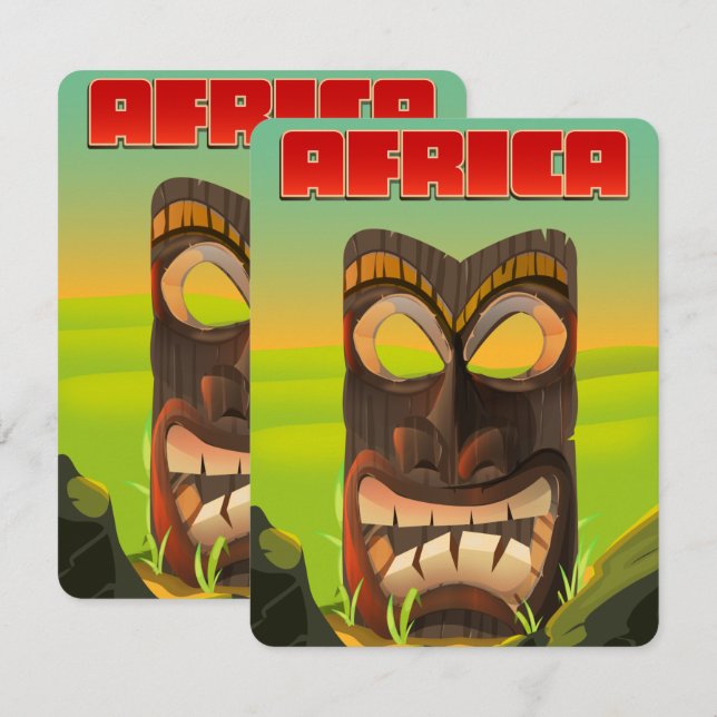 African Carved Head (Front/Back)