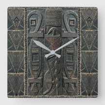 African Carving Clock
