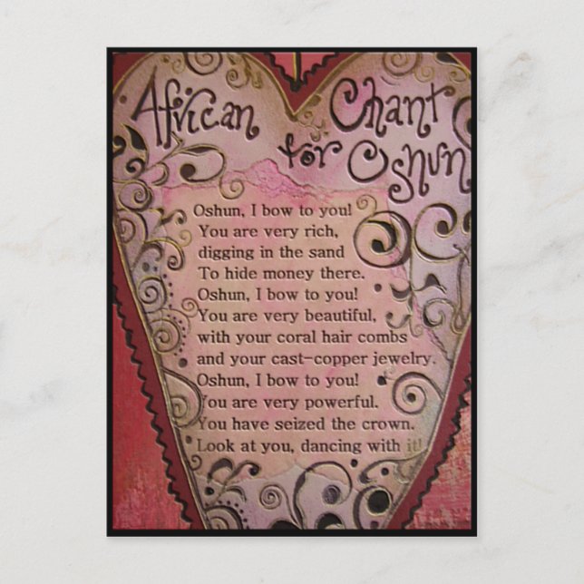 African Chant for Oshun Postcard (Front)