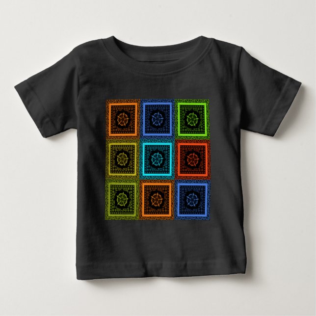 African Checkered Pattern Art Print Baby T-Shirt (Front)