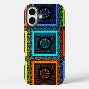 African Checkered Pattern Art Print iPhone 16 Plus Case