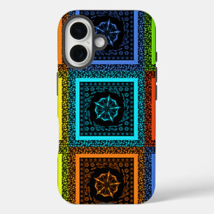 African Checkered Pattern Art Print iPhone 16 Case