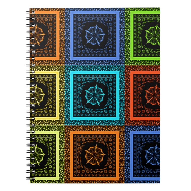 African Checkered Pattern Art Print Notebook (Front)