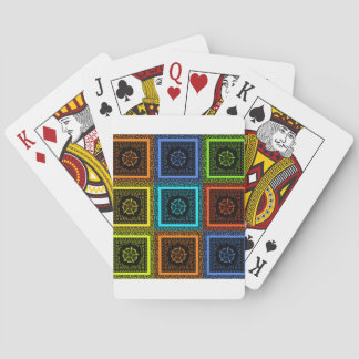 African Checkered Pattern Art Print Poker Cards