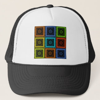 African Checkered Pattern Art Print Trucker Hat