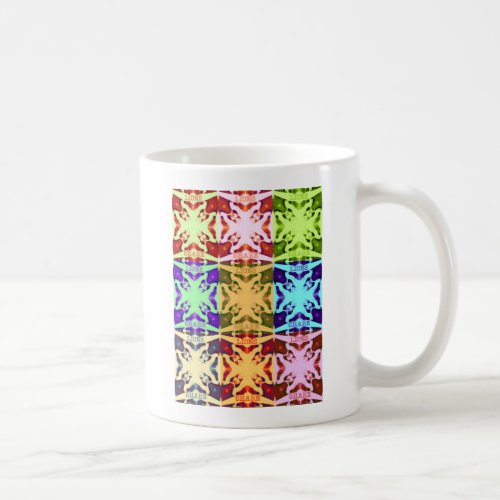 African Checkered Pop art Culture colorful pattern Coffee Mug