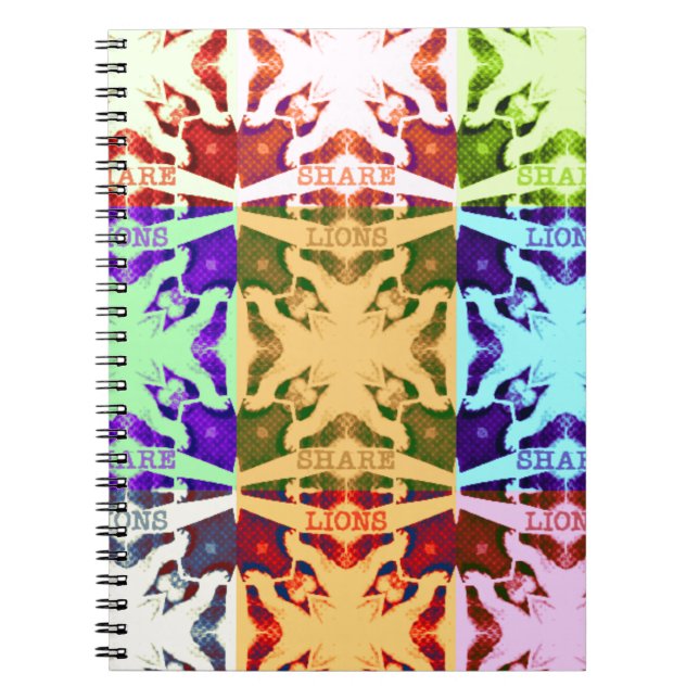 African Checkered Pop art Culture colorful pattern Notebook (Front)