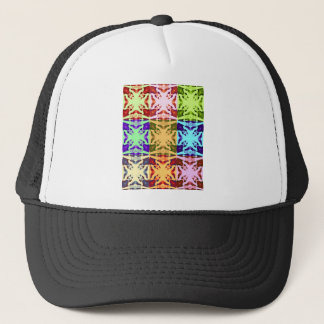 African Checkered Pop art Culture colorful pattern Trucker Hat