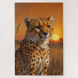 African Cheetah at sunset  Jigsaw Puzzle