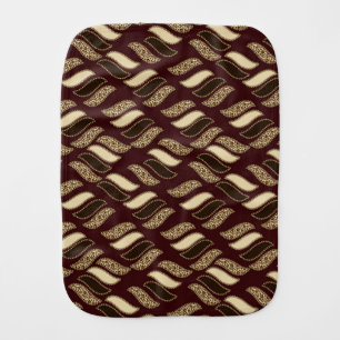 African cheetah skin pattern 2 baby burp cloth