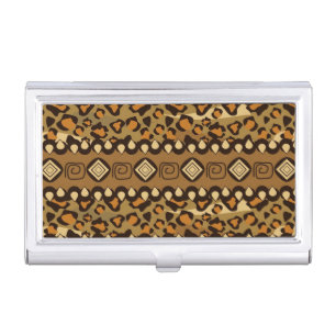 African cheetah skin pattern 2 business card case