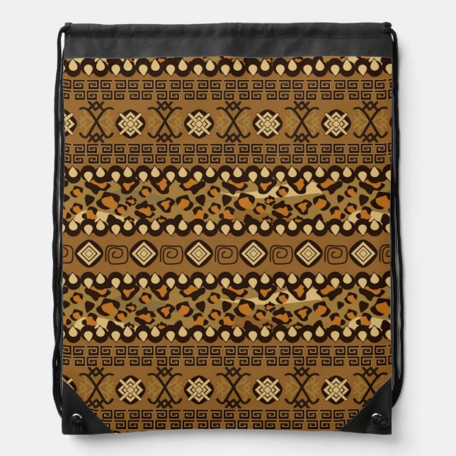 African cheetah skin pattern 2 drawstring bag (Front)