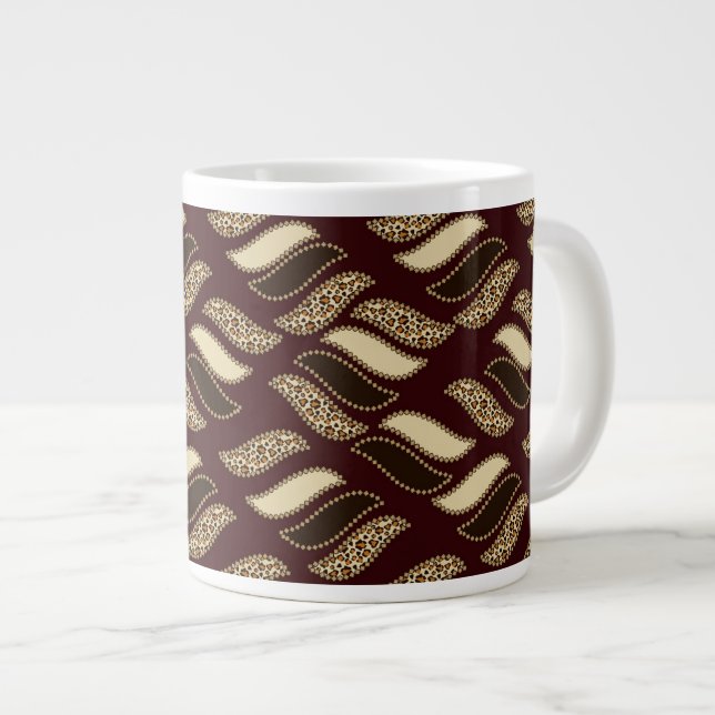 African cheetah skin pattern 2 giant coffee mug (Front Right)