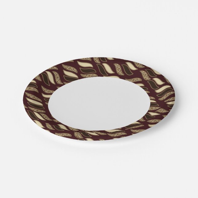 African cheetah skin pattern 2 paper plates (Angled)