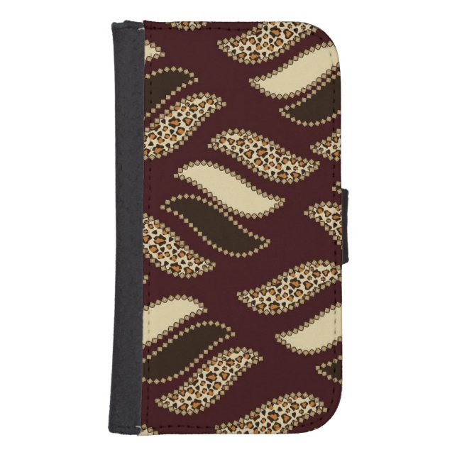 African cheetah skin pattern 2 samsung galaxy wallet case (Front)
