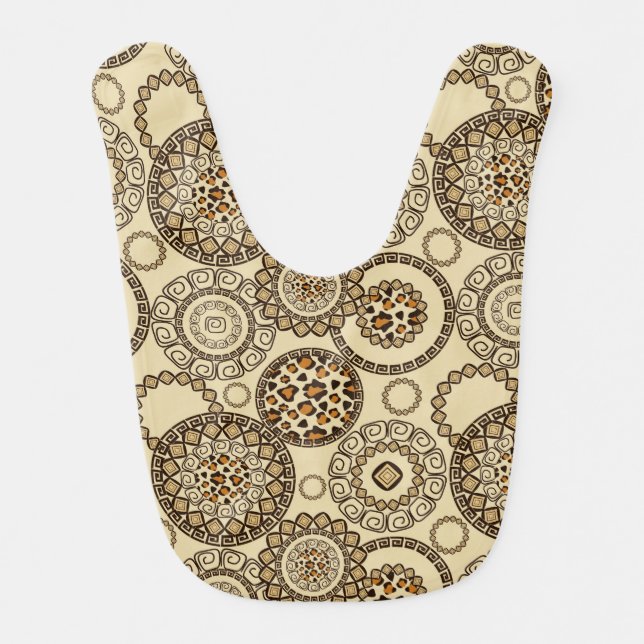 African cheetah skin pattern 3 bib (Front)