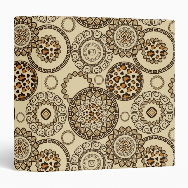 African cheetah skin pattern 3 binder (Front/Spine)