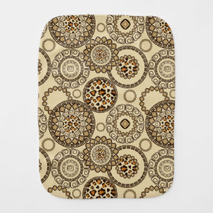 African cheetah skin pattern 3 burp cloth