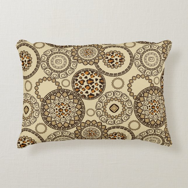 African cheetah skin pattern 3 decorative pillow (Front)