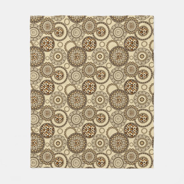 African cheetah skin pattern 3 fleece blanket (Front)