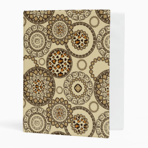 African cheetah skin pattern 3 mini binder